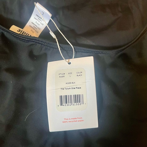 Andie Black Tulum One Piece Swimsuit Size L - Picture 6 of 9